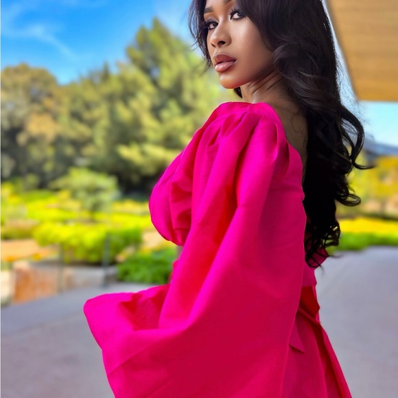 Vibrant Pink Two-Piece Gown - Picture 4 of 6